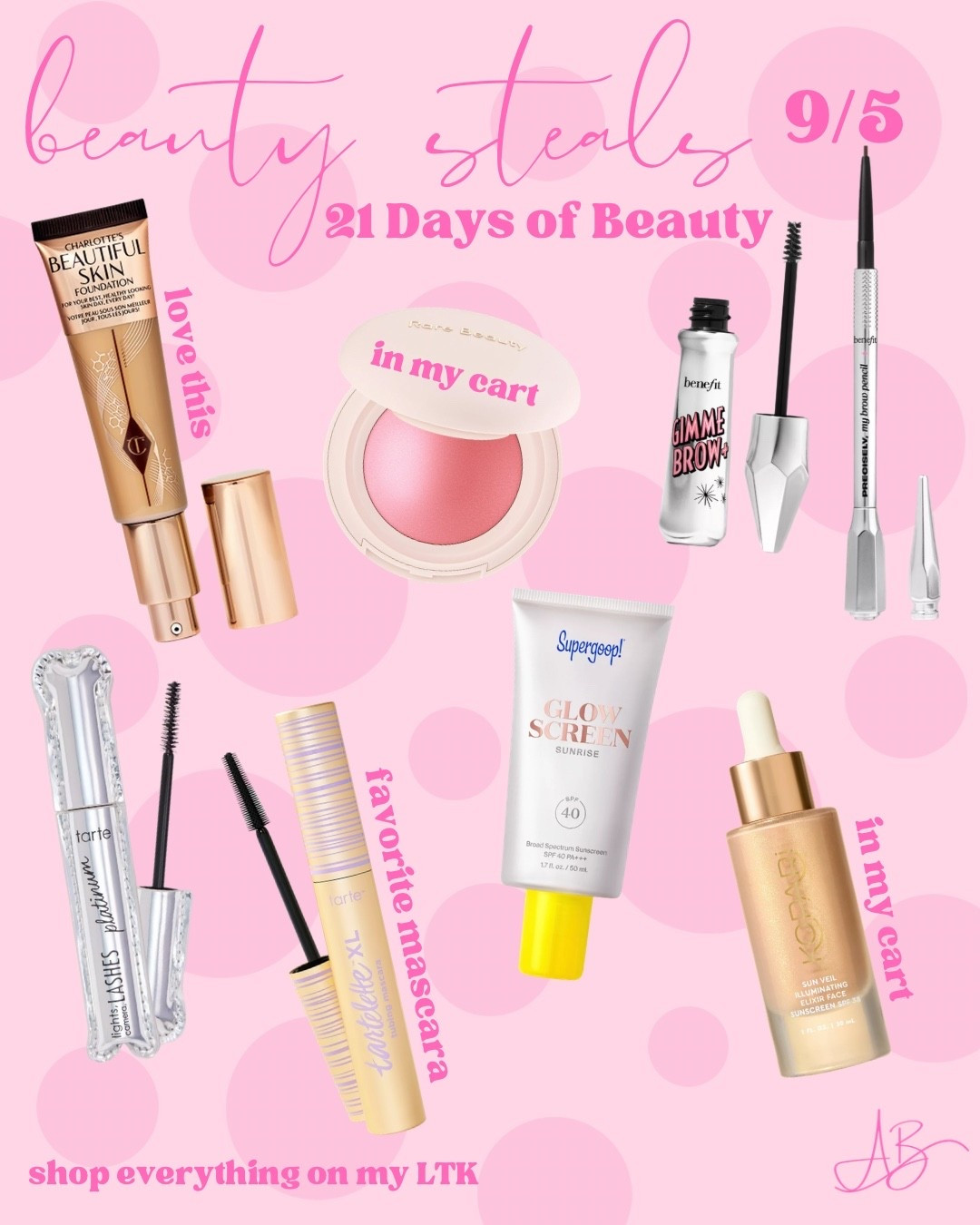 Some of my favorites for today’s deals! 😍 favorite sunscreen @Supergoop! And trying a couple new things while they’re on sale 😜. @rarebeautylab @Tarte @ulta @Benefit Cosmetics US

#LTKSaleAlert #LTKselfcare #LTKBeauty