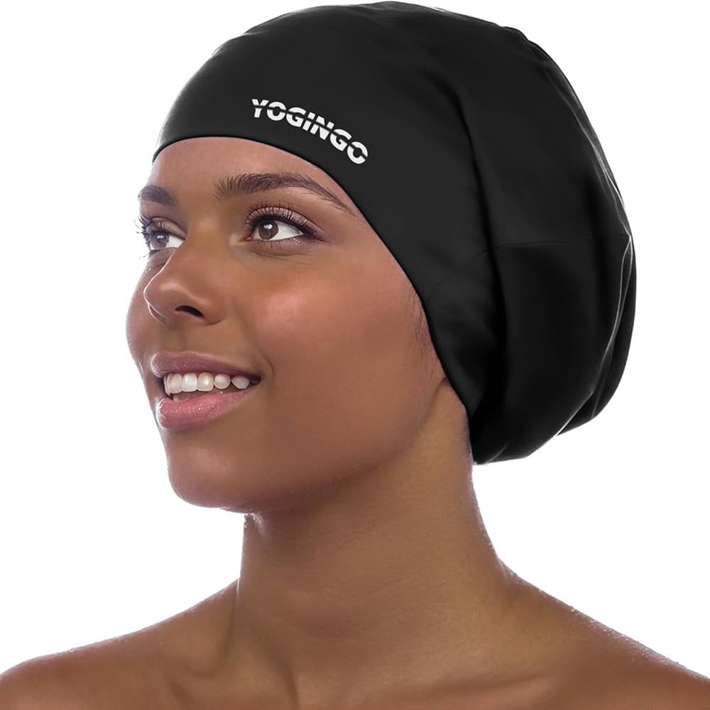 Extra Large Swim Cap - Swim Cap for Long Hair, Dreadlocks, Weaves, Hair Extensions, Braids, Curls... | Amazon (US)