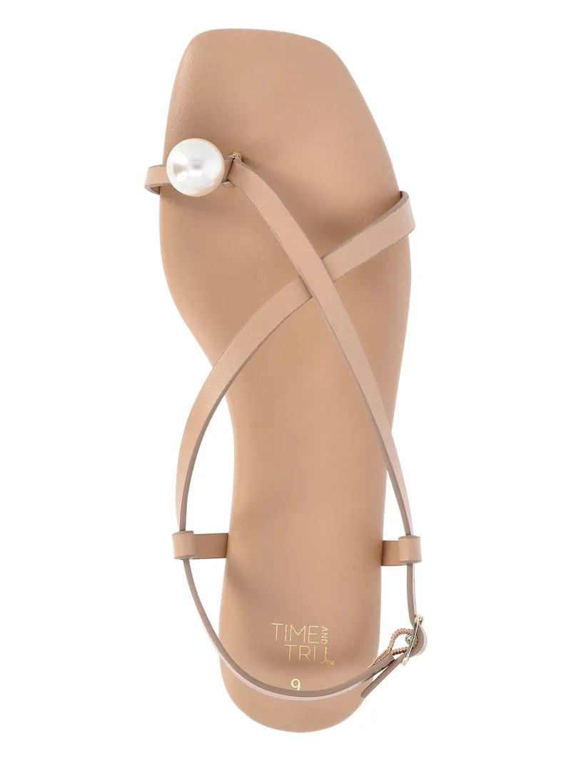 Time and Tru Women's Pearl Toe Ring Sandals | Walmart (US)