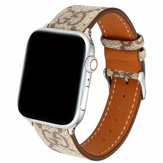 Brown Genuine Leather Apple watch strap 38mm40mm 42mm44mm , GG Classic watch strap 38mm all apple... | Etsy (US)