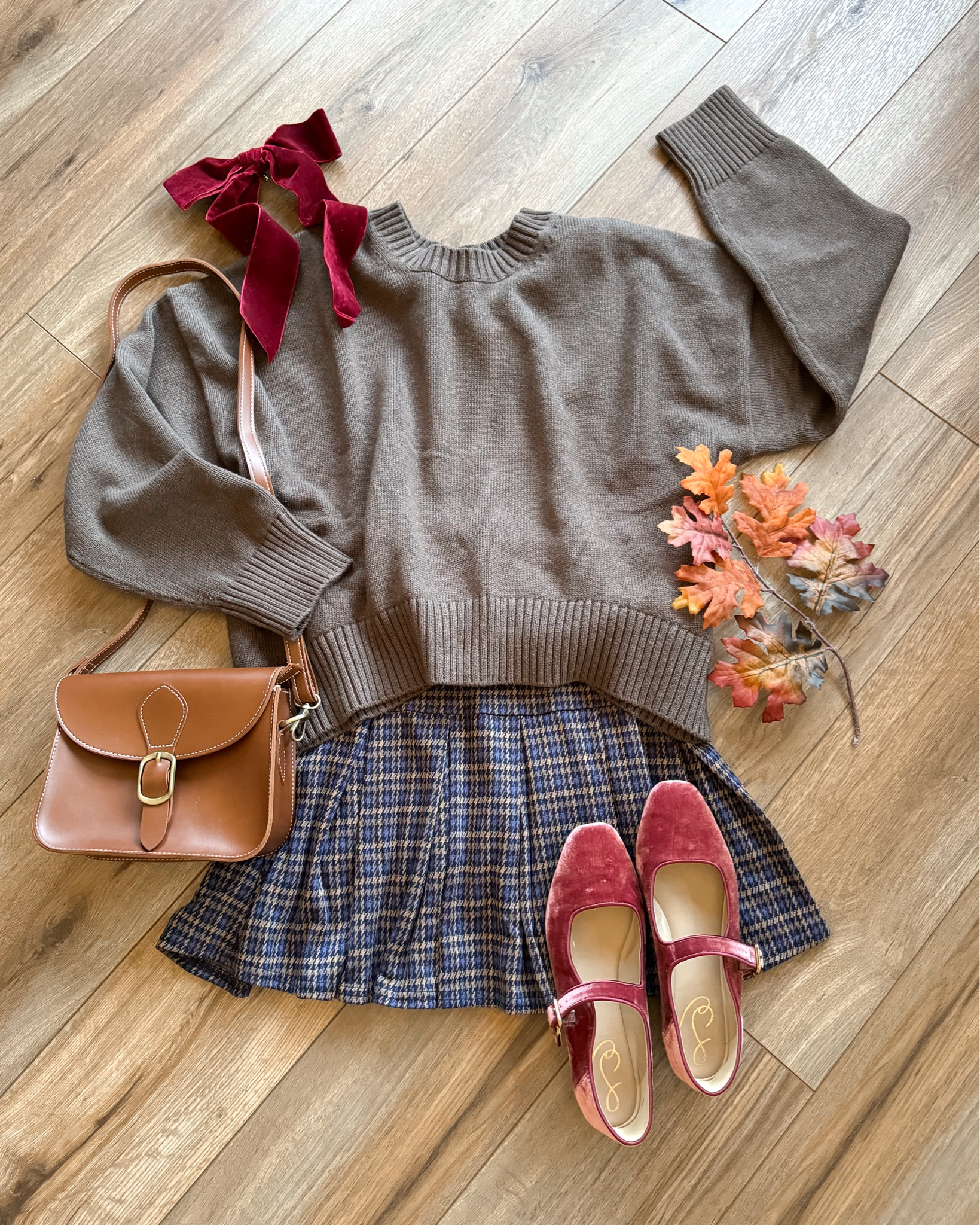Thanksgiving outfit. Plaid mini skirt. Velvet flats. Holiday party outfit.

#LTKHoliday #LTKSeasonal #LTKGiftGuide