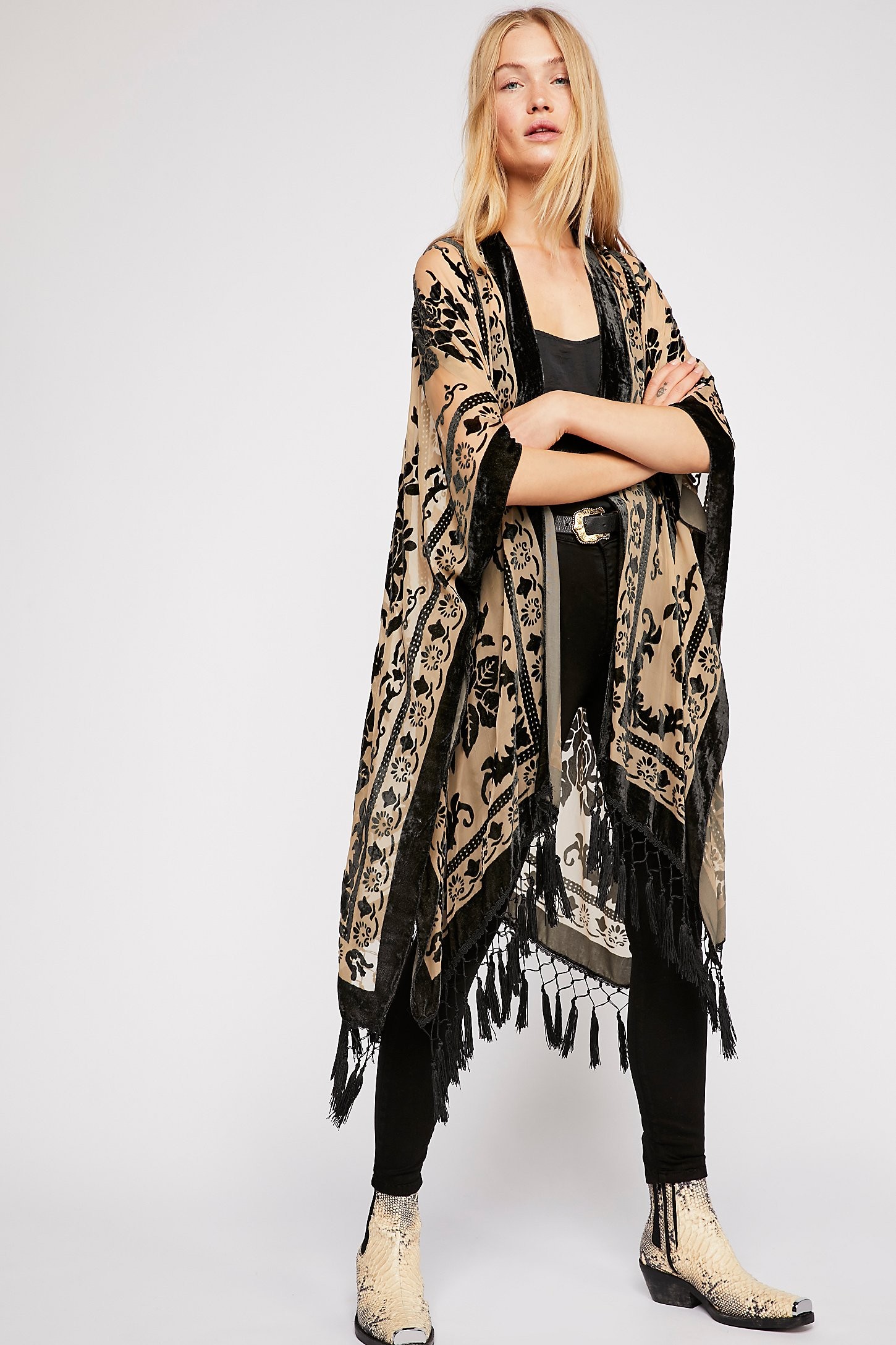 Nightbird Burnout Kimono | Free People (Global - UK&FR Excluded)