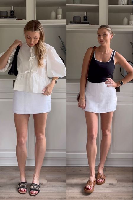 Linen mini skirt perfect for spring/summer! Wearing a size S

#LTKSeasonal #LTKStyleTip