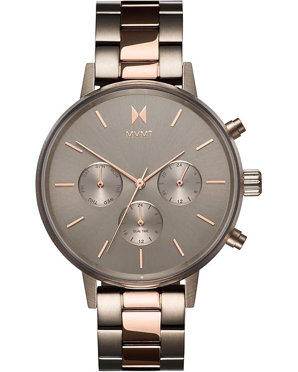 MVMT Nova - Dual Timezone Women’s Wristwatch - Minimalist Dress Watch for Women - 3 ATM/30 Mete... | Amazon (US)