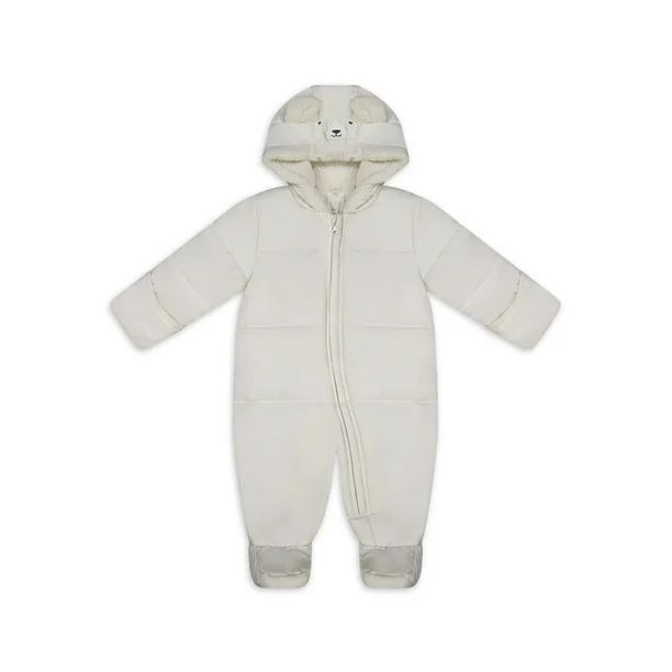 Child of Mine by Carters Baby BoyIvory Bear Pram Outerwear - Walmart.com | Walmart (US)