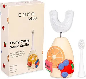 Boka Kids Sonic Electric Toothbrush - Rechargeable Sonic Powered Toothbrush - Food Grade Silicone... | Amazon (US)