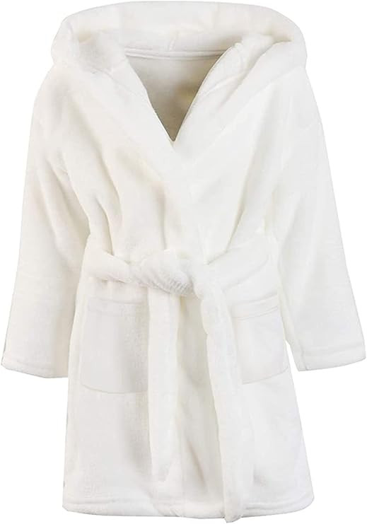 Umeyda Girls Fleece Hooded Robes, Warm Printed Bath Robe for Kids Womens Soft Fuzzy Bathrobe for ... | Amazon (US)