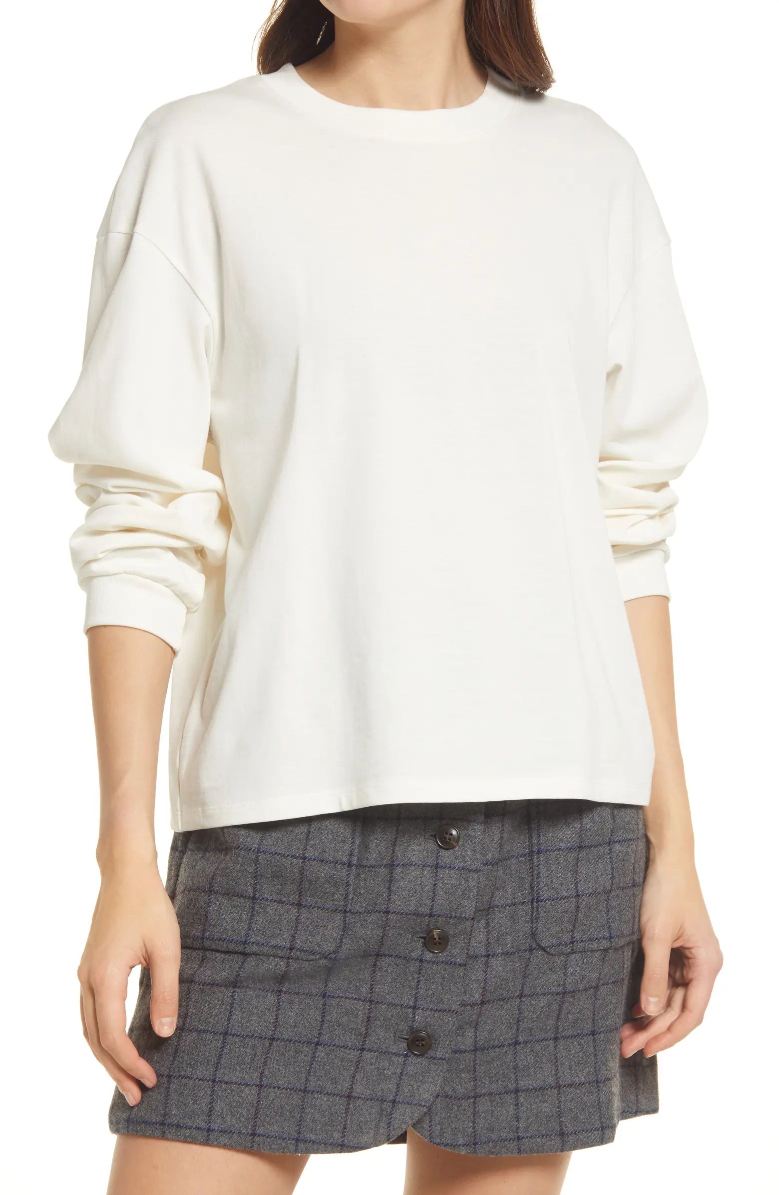 Madewell Essential Long Sleeve Supima® Cotton T-Shirt | Nordstrom | Nordstrom