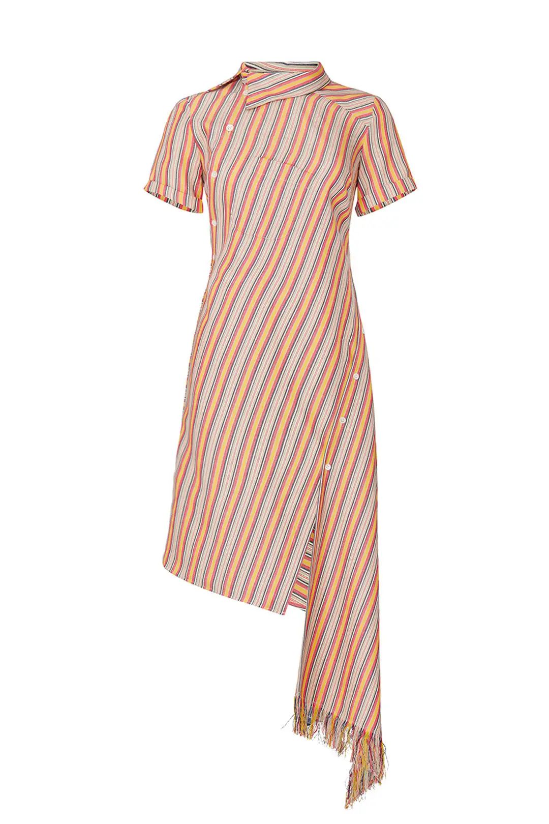 MONSE Striped Deconstructed Dress | Rent The Runway
