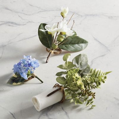 Floral Napkin Rings, Set of Four | Frontgate | Frontgate