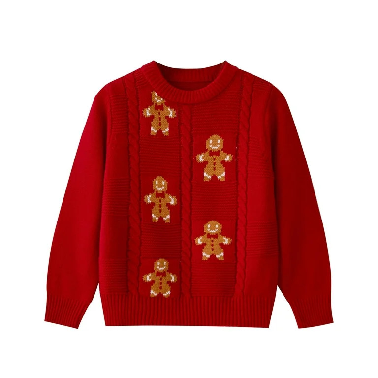 Actgleam Girls Sweater Kids Winter Pullover Long Sleeve Ugly Christmas Sweaters,Red,9-10Years | Walmart (US)