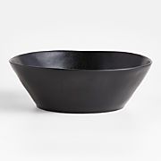 Marin Large Black Ceramic Serving Bowl | Crate & Barrel | Crate & Barrel