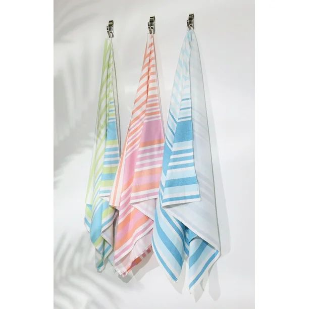 Better Homes & Gardens Beach Towel, Oversized Peshtemal, Pink Stripe - Walmart.com | Walmart (US)