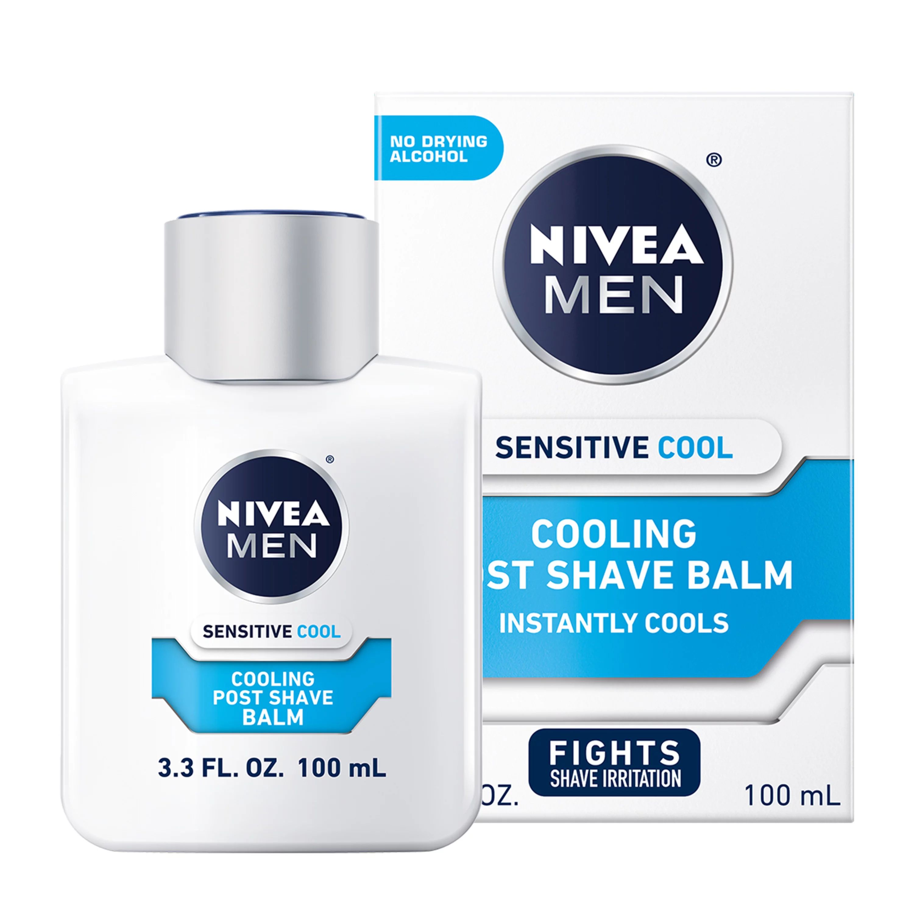 NIVEA MEN Sensitive Cooling Post Shave Balm, 3.3 fl. oz. Bottle - Walmart.com | Walmart (US)