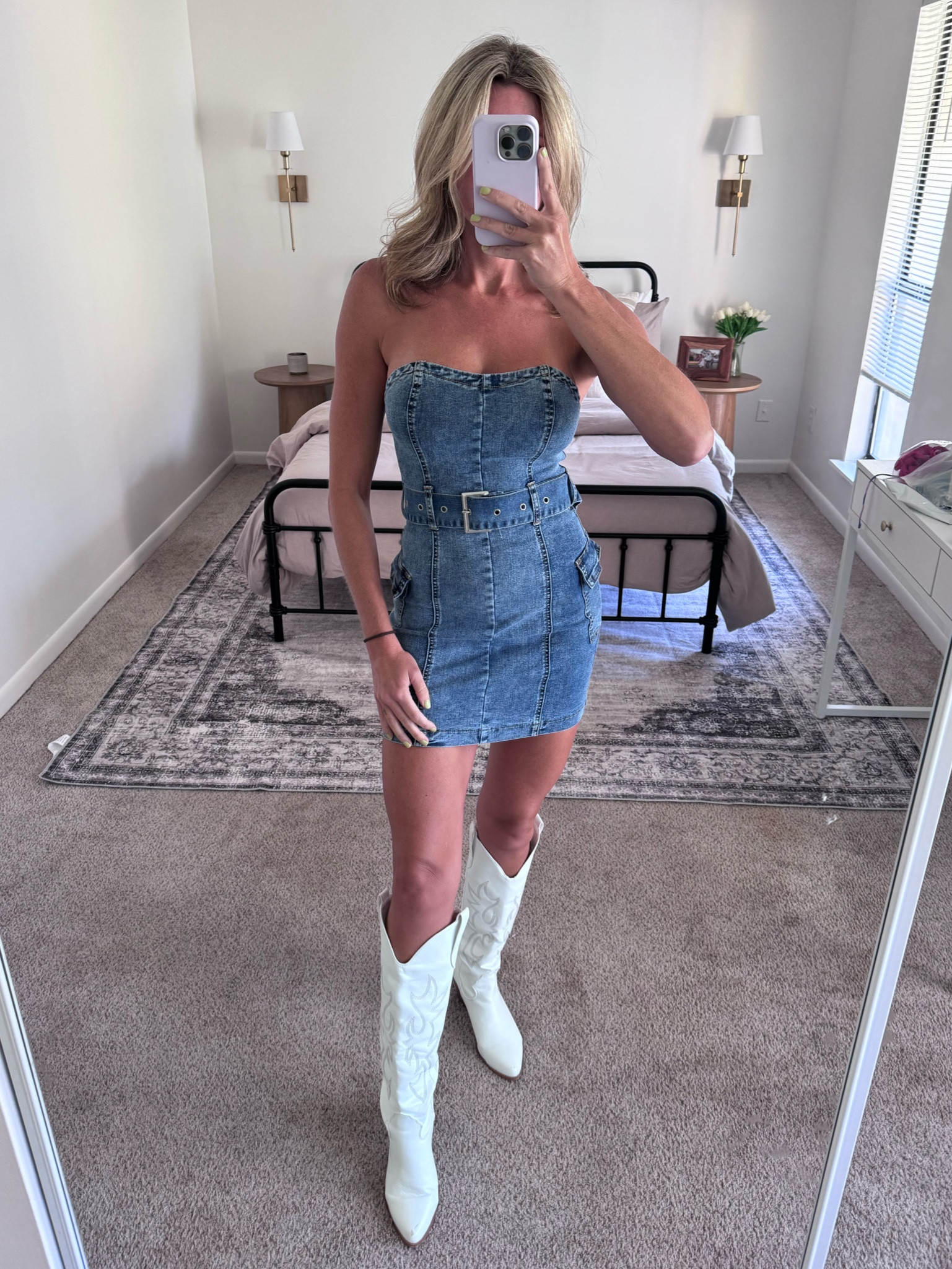 denim dress with boots Ditch Your Skinnies | Wear a Denim Dress