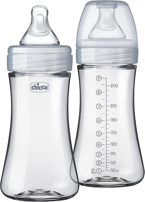 Chicco Duo 9oz. Hybrid Baby Bottle with Invinci-Glass Inside and Plastic Outside | Dishwasher, Bo... | Amazon (US)