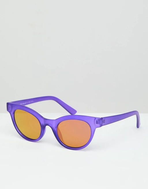 AJ Morgan round sunglasses in matte purple | ASOS UK