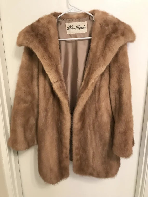 REDUCED Vintage, Autumn Haze 3/4 size 8 Mink Coat by Helen of Memphis | Etsy (US)