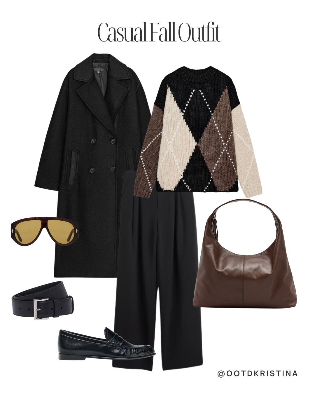 Casual fall outfit 
#coat #sweater #argyle #falloutfit #loafers 

#LTKFindsUnder50 #LTKSeasonal #LTKFallSale
