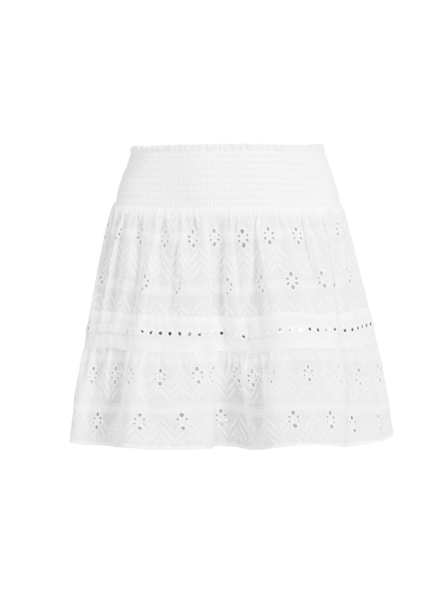 Annetta Cotton Eyelet Miniskirt | Saks Fifth Avenue