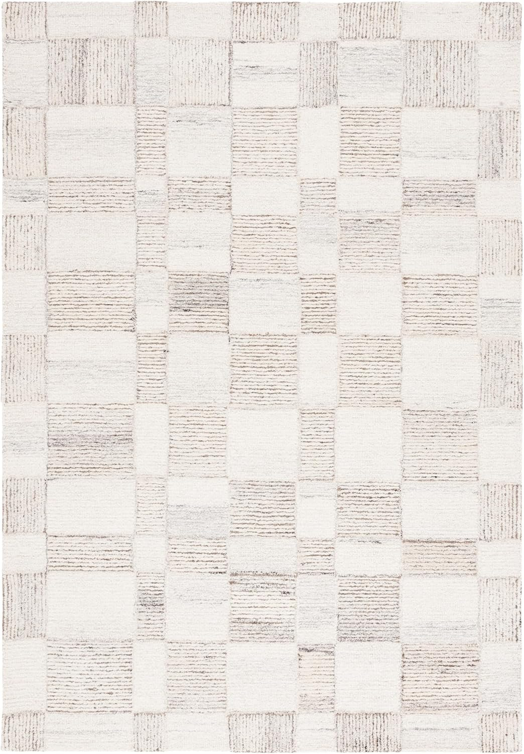 Safavieh Pine Collection Accent Rug - 4' x 6', Beige & Brown, Handmade Wool, Ideal for The Living... | Amazon (US)