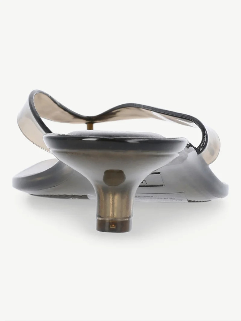 No Boundaries Women's Jelly Flip Flop Kitten Heel Sandals | Walmart (US)