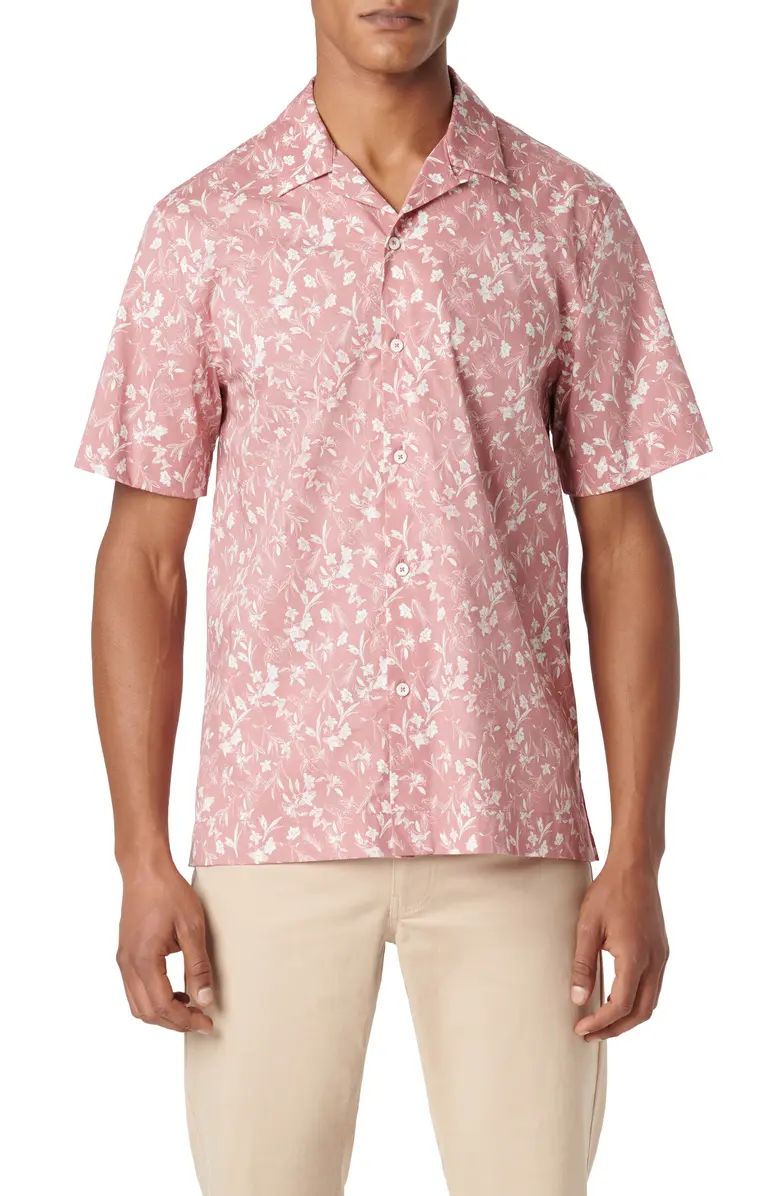 Bugatchi Orson Floral Stretch Cotton Camp Shirt | Nordstrom | Nordstrom