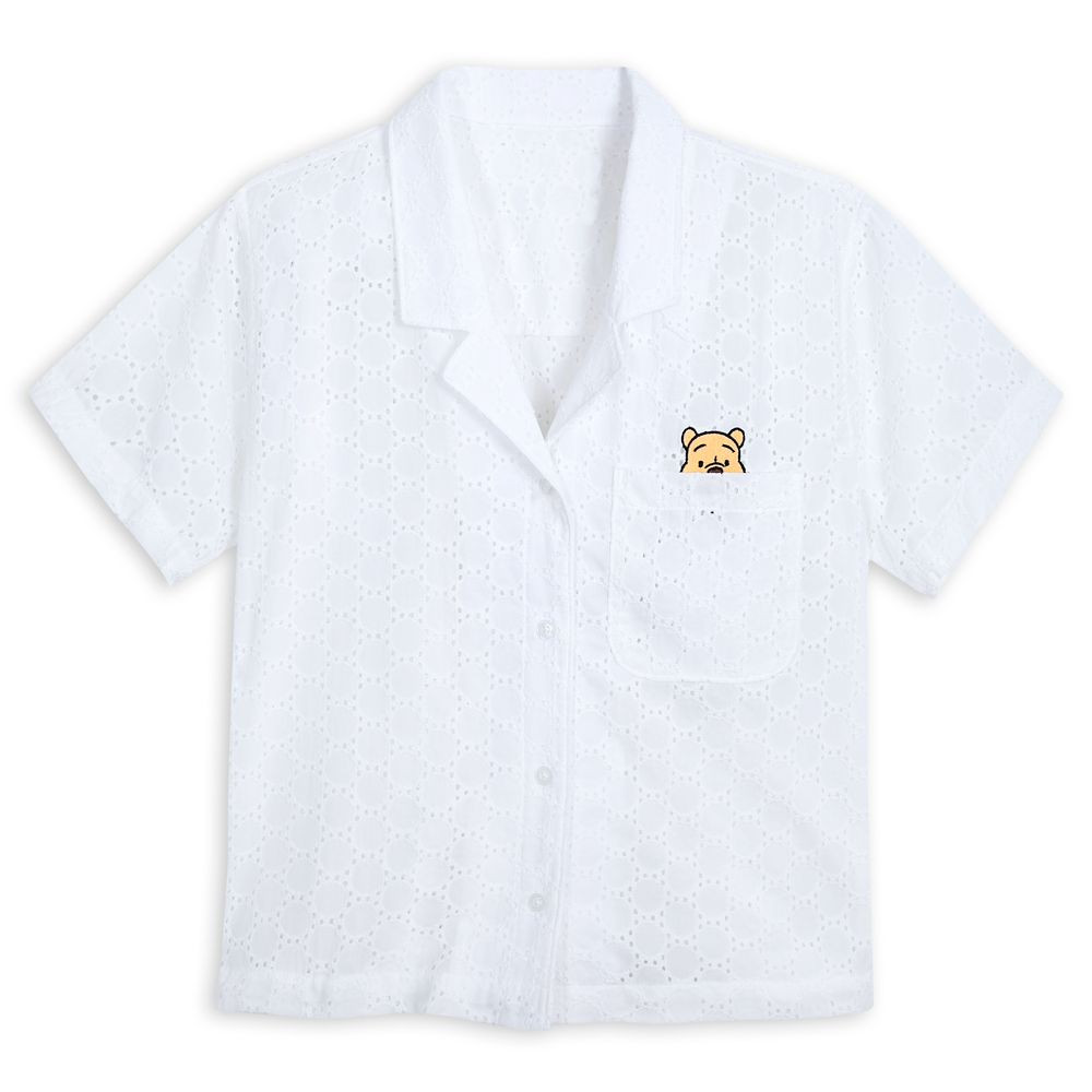 Winnie the Pooh Woven Eyelet Embroidery Lace Shirt for Women | Disney Store