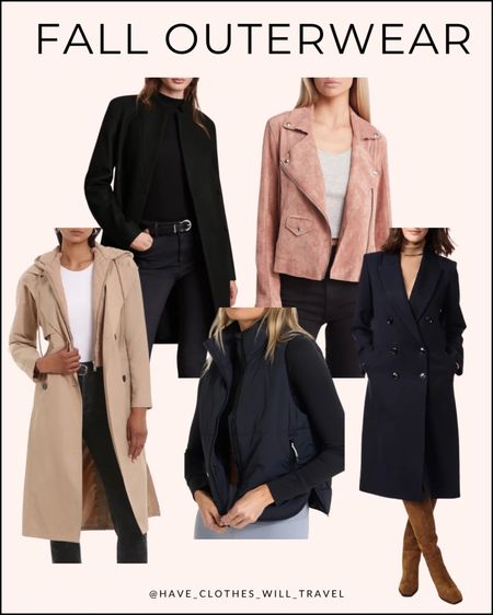 Favorite fall outerwear finds, must have jackets and coats for fall, Nordstrom fall coats, jackets and vests 

#LTKstyletip #LTKSeasonal #LTKFind