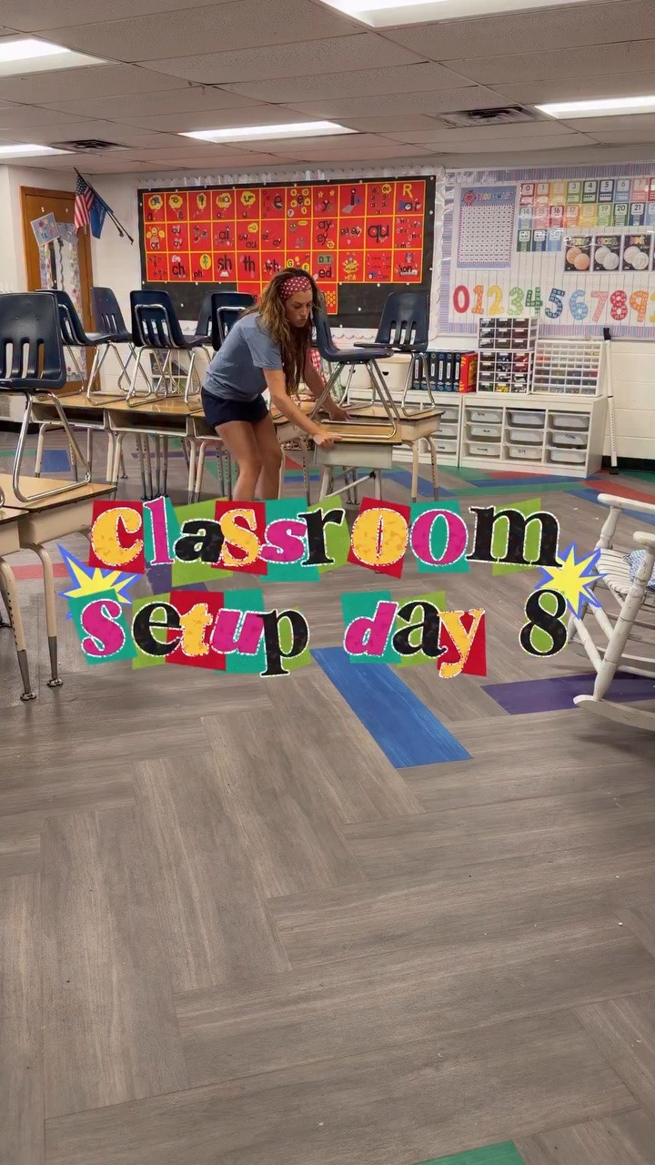 Classroom Setup Day 8📚🚌📓🍎✏️🌈🫶🏼