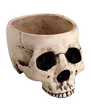 PTC 6.75 Inch Ceramic Open Skeleton Skull Figurine Medium Bowl, Beige | Walmart (US)