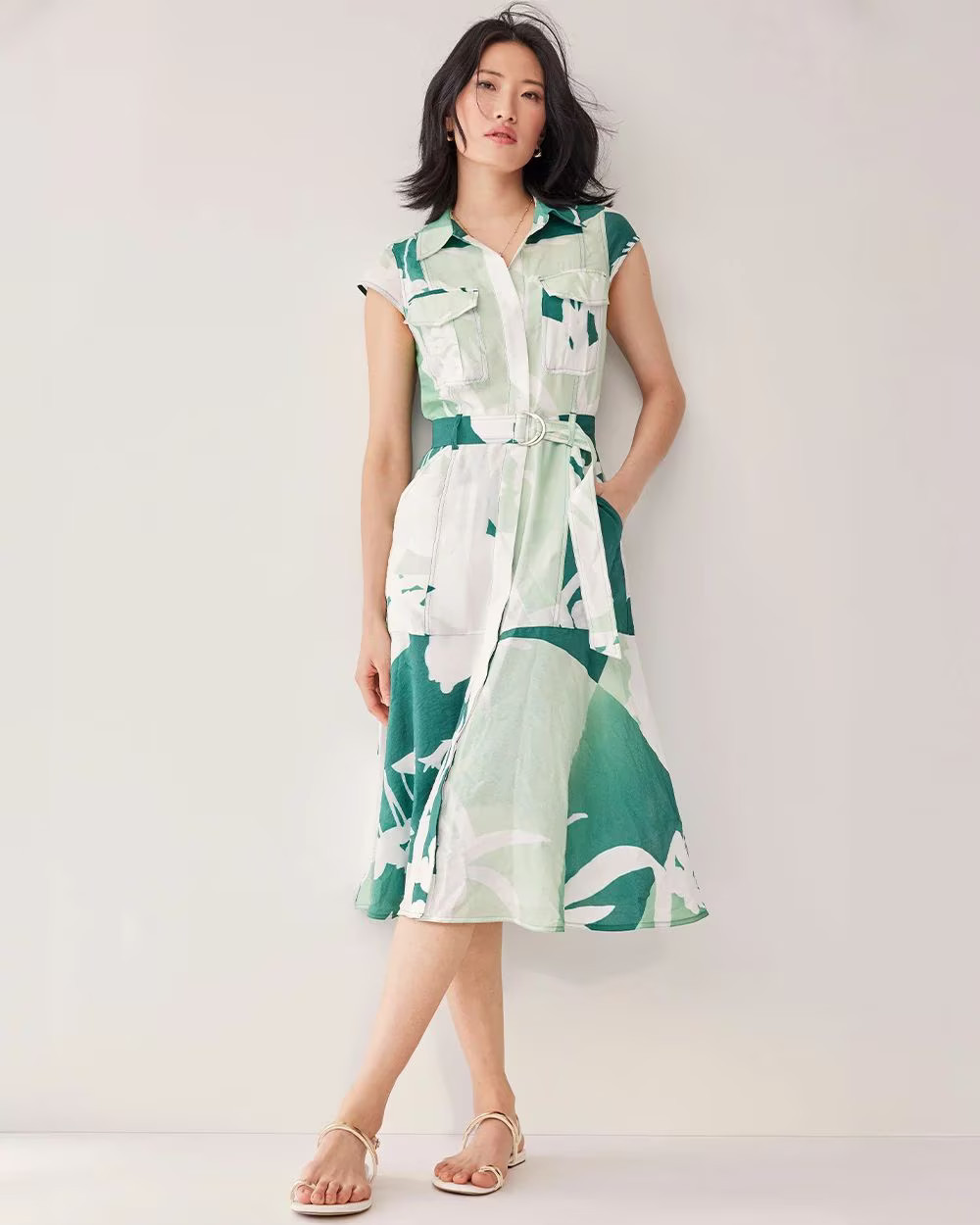Floral Utility Shirt Dress | White House Black Market