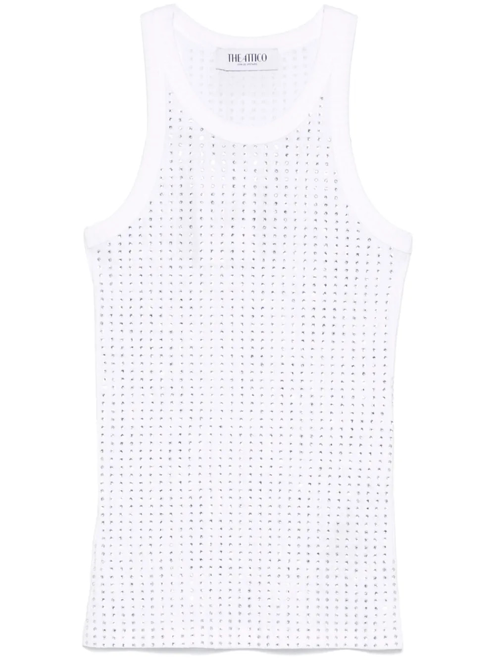 The Attico rhinestone-embellished Tank Top | White | FARFETCH | Farfetch Global