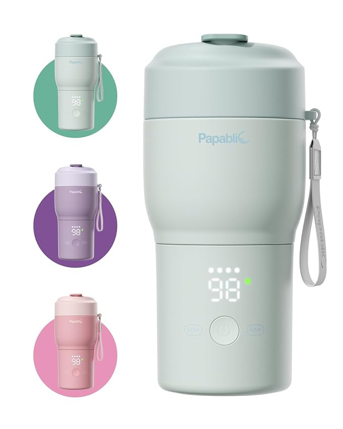 Papablic Pro Portable Bottle Warmer for Travel – 3X Faster Heating, 5 Temp Settings, Baby Milk ... | Amazon (US)
