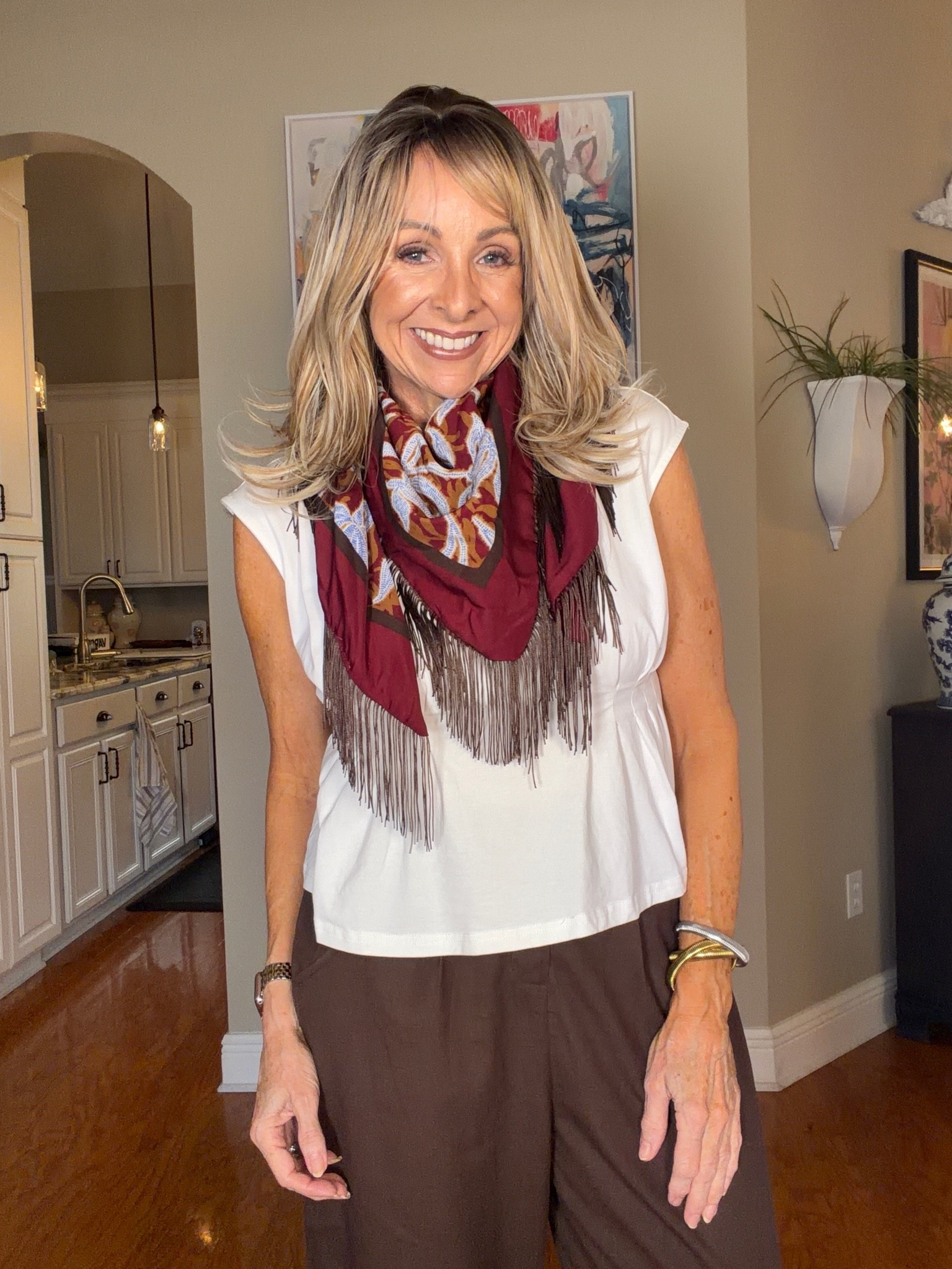 The scarf of my dreams! It styles itself, no fancy tying or skills involved!

#LTKootd #LTKOver40 #LTKSaleAlert