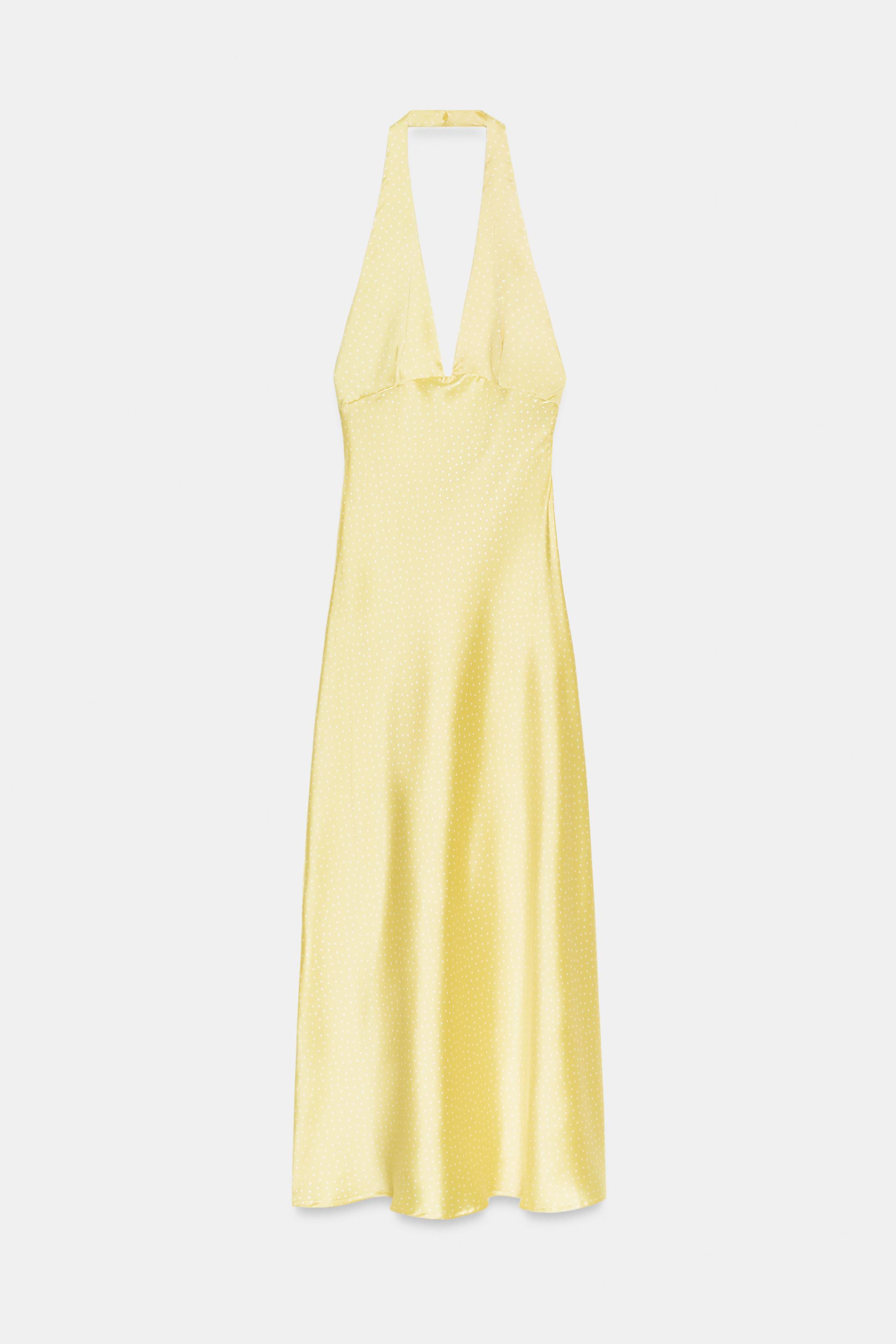 SATIN POLKA DOT MIDI DRESS | Zara UK