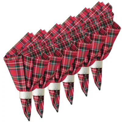 Red Plaid Napkin Set of 6 | Wayfair Professional
