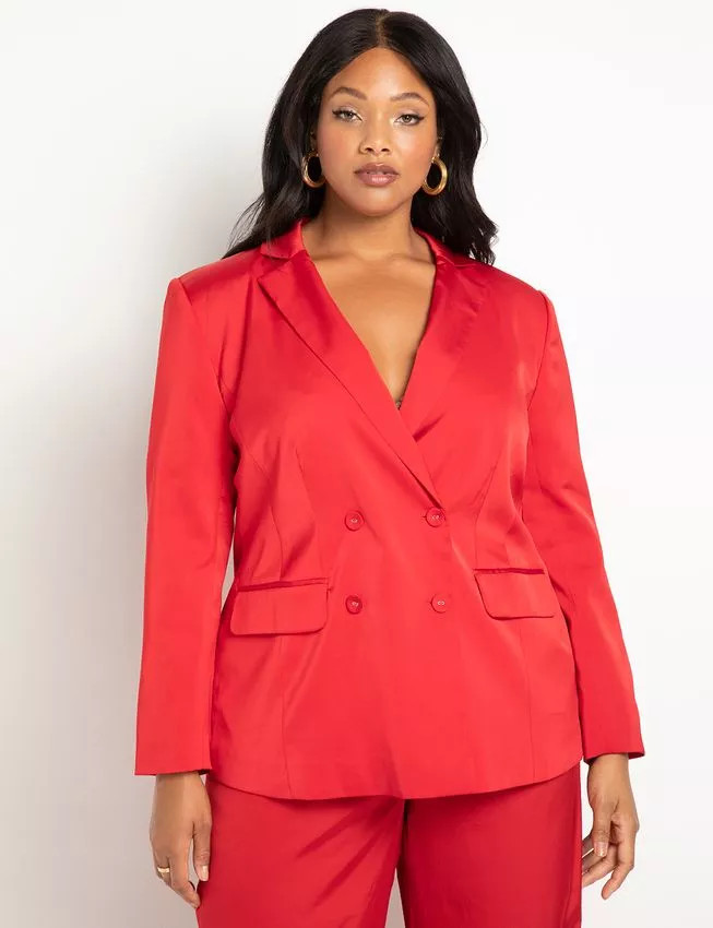 Satin Blazer | Eloquii