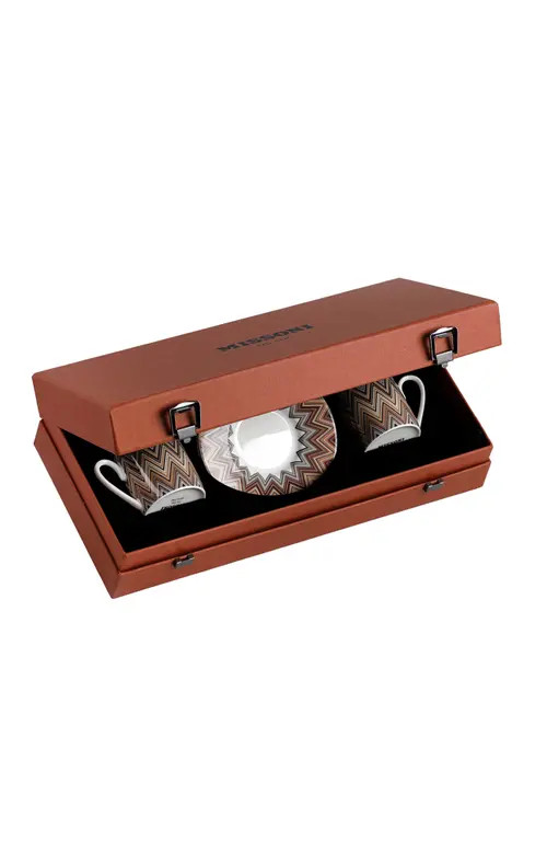Missoni Home Tableware Coffee Cup & Saucer ZIG ZAG Set of 2 in Luxury Box Jarris 148 diam. 2.3"", H 2.5"", Cap. 4 oz, Saucer diam. 4.75"" in Multicolor | Nordstrom