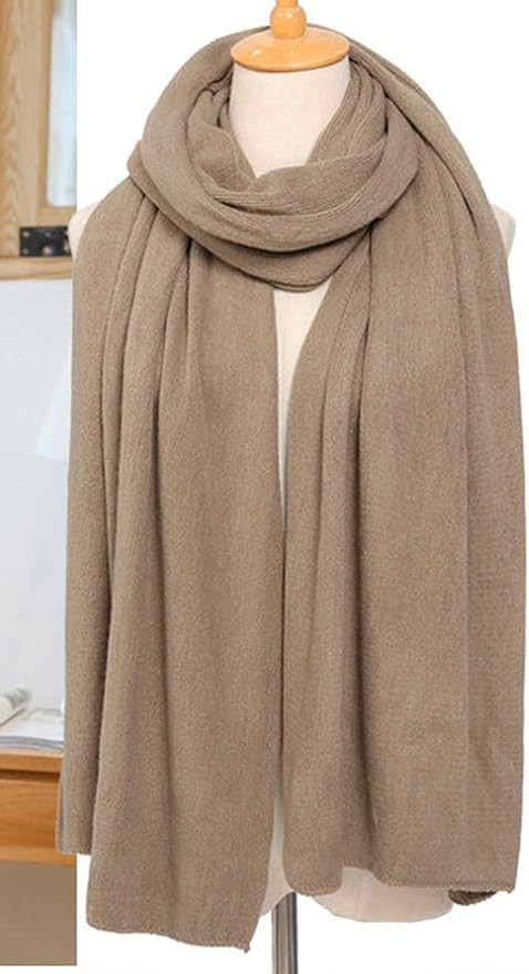 Wander Agio Womens Warm Winter Infinity Scarves Set Blanket Scarf Pure Color | Amazon (US)