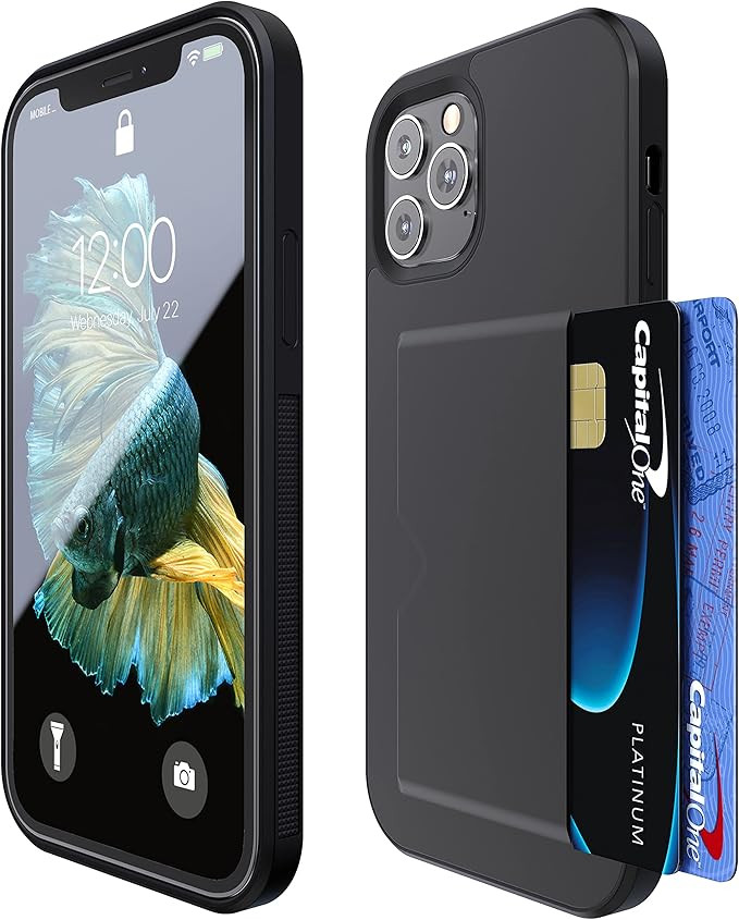 Kitoo Compatible with iPhone 12 | iPhone 12 Pro Slim Case with 2 Card Holder Slot, Wireless Charg... | Amazon (US)