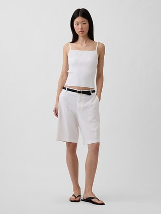 9" Low Rise Linen-Blend Trouser Shorts | Gap (US)