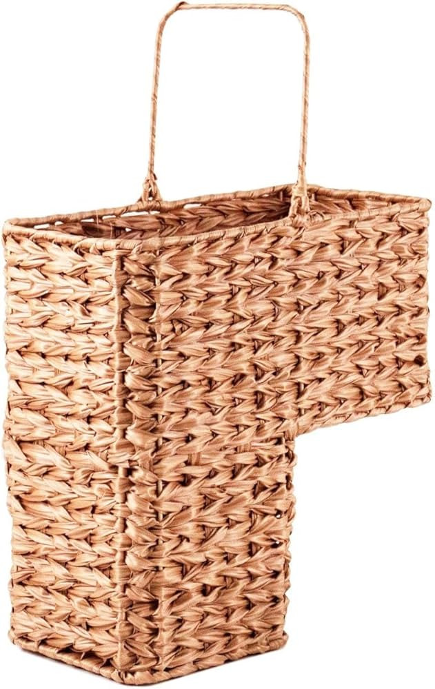 Wicker Stair Step Basket, Hand Woven Multi Storey House Staircase Basket Bin, Felt Storage Basket... | Amazon (US)