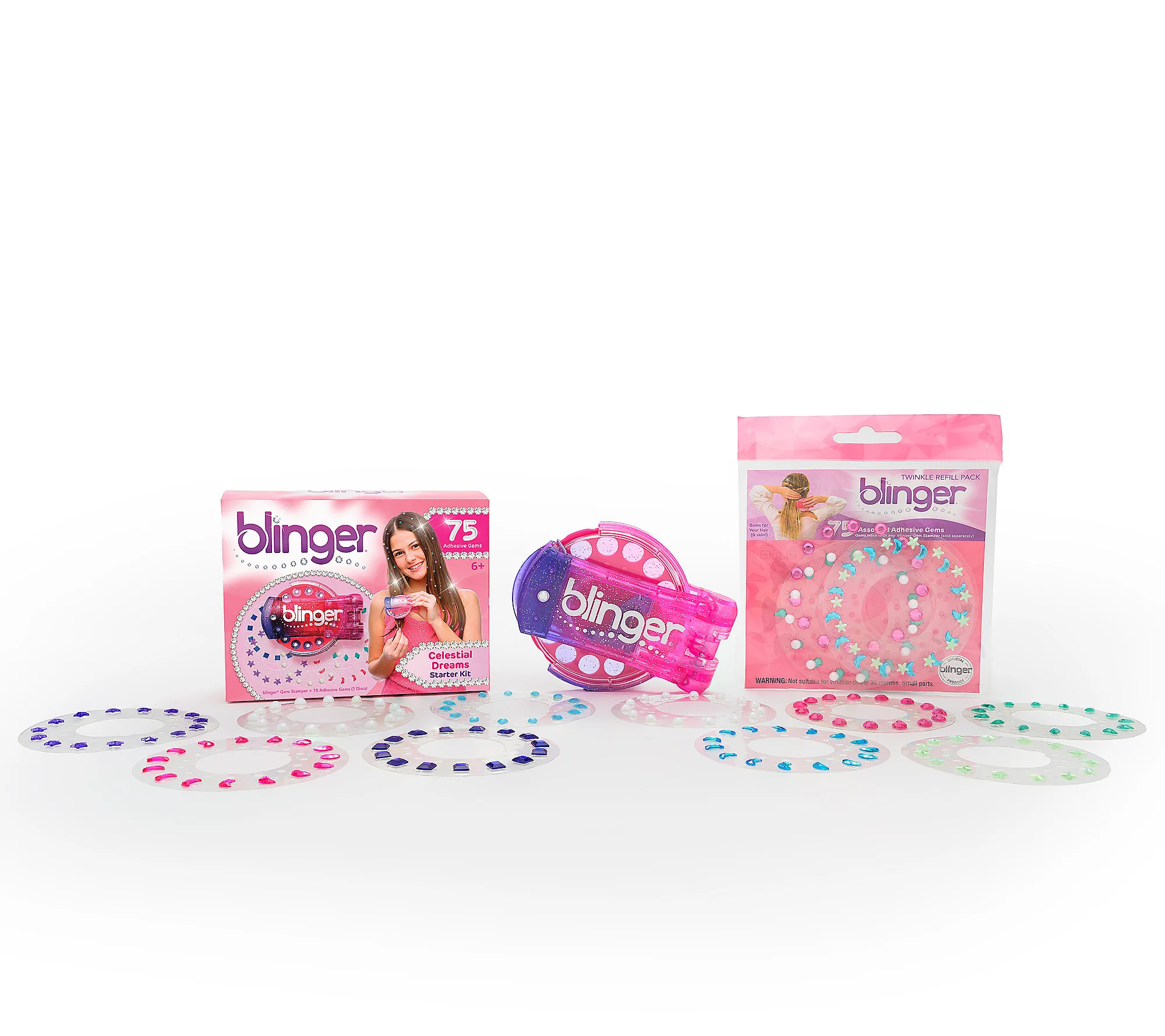 blinger Gem Stamper Celestial Dreams Set with 150 Rhinestones | QVC