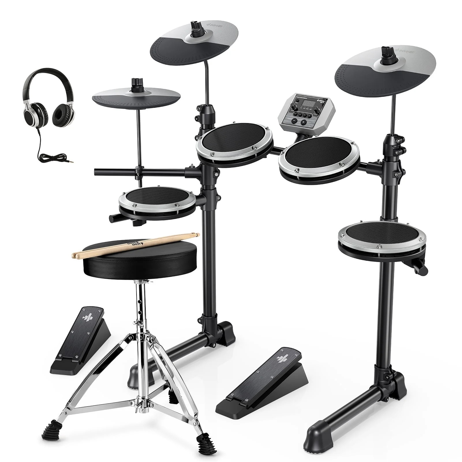 Donner Electric Drum Set for Beginner with 180+ Sounds, Quiet Mesh Kid Child Students Electronic ... | Walmart (US)