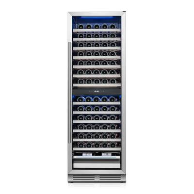 Yeego - 24" Wine Cooler Refrigerator Dual Zone, 154 Bottle , Freestanding & Built-in，40-65°F ... | Best Buy U.S.