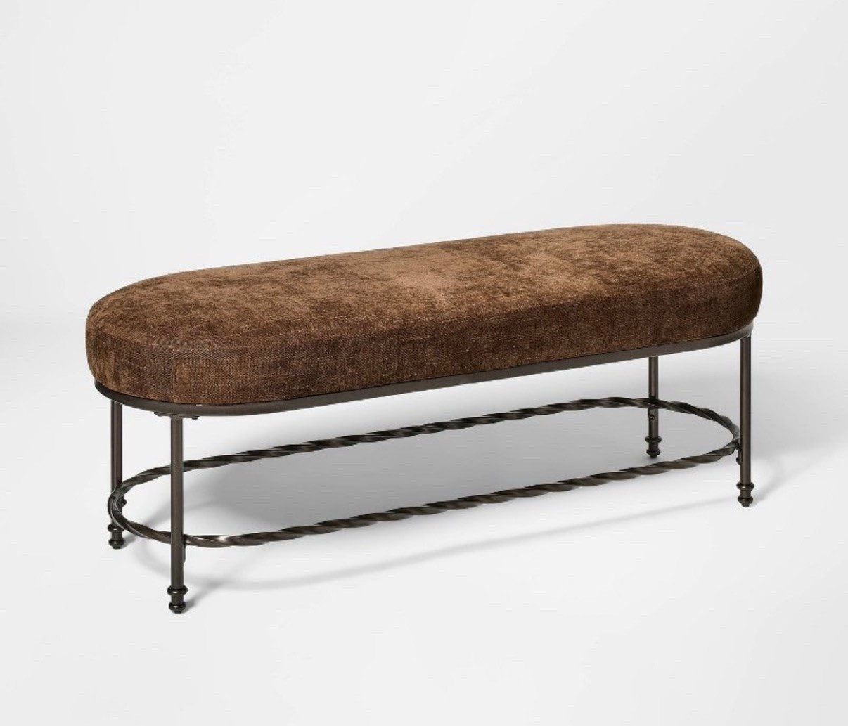 This Threshold with Studio McGee 48” twisted metal upholstered bench is perfect for adding warmth, texture, and style to any room while giving your home that cozy, collected designer feel. 🧺🤍✨