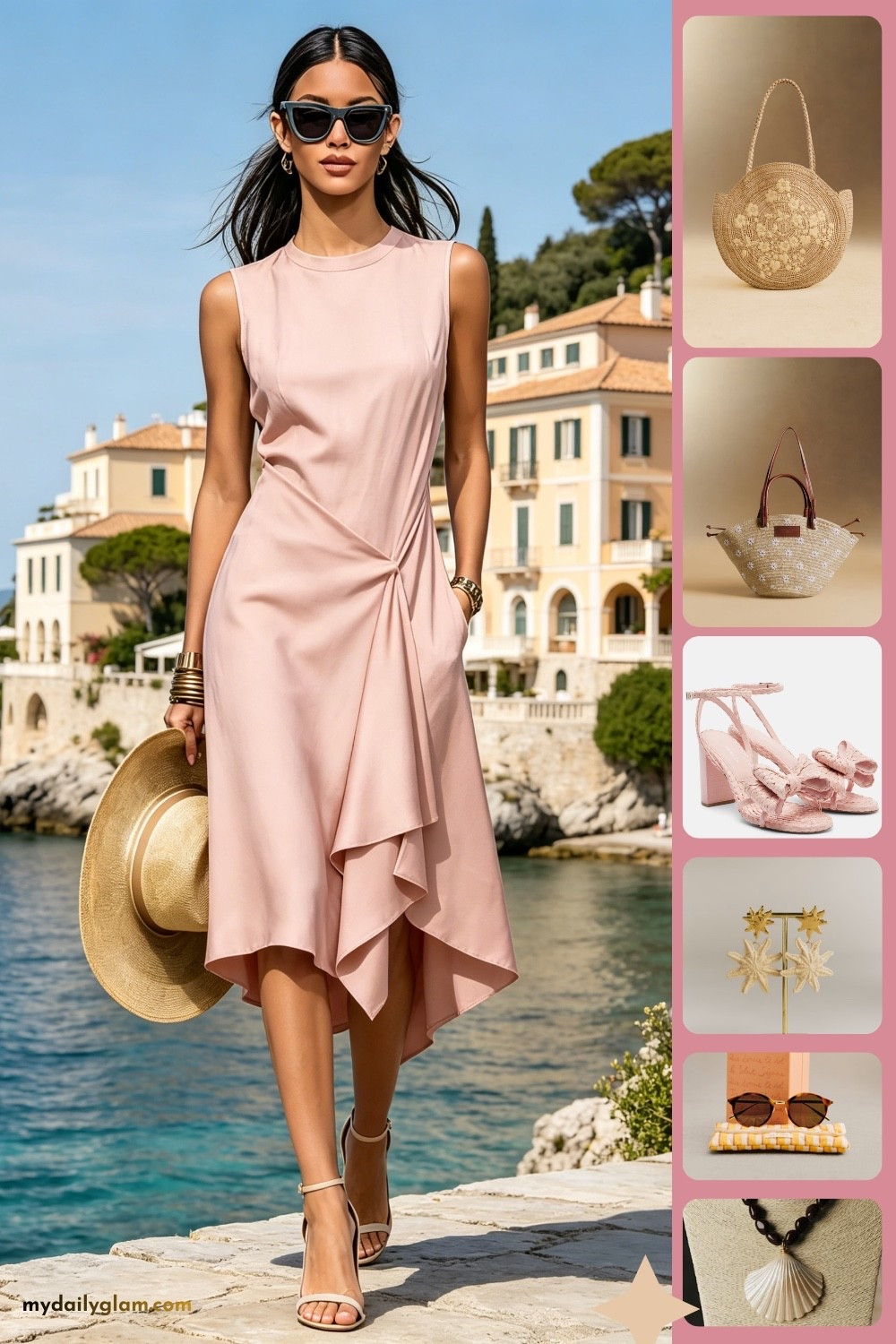 Blush Pink Coastal Chic Midi Dress Outfit
#BlushPinkStyle #CoastalChicOutfit #PinkMidiDress #SummerCoastalStyle #EffortlessVacationLook #SoftPinkDress #MediterraneanFashion #ChicSummerOutfit

#LTKootd #LTKOver40 #LTKWorkwear