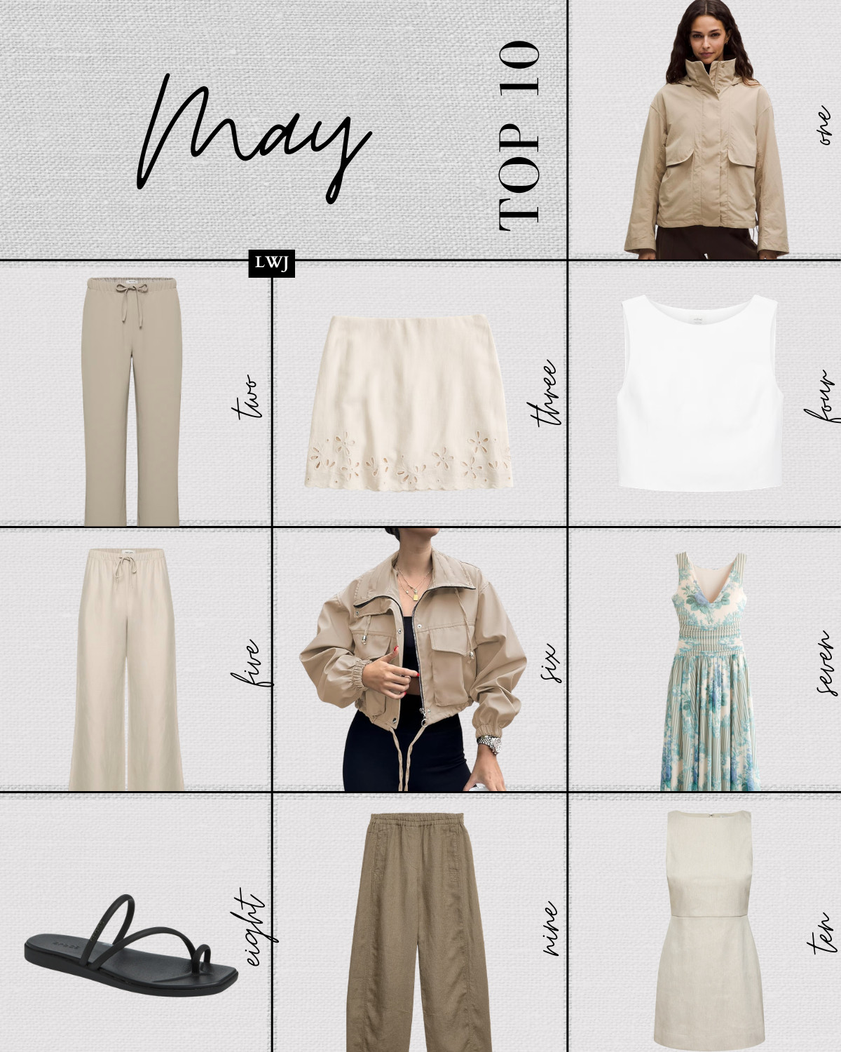 top 10 bestsellers for may: 

1. lululemon always effortless jacket -- lightweight, comes with a stowable hood, comes in a few new colors
2. aritzia lodge crepette pull-on pants -- wrinkle-resistant, comes in a few colors & lengths, great travel pant 
3. abercrombie mini skort -- so soft
4. aritzia cavalier top -- love the quality, soft, not see-through
5. aritzia lodge linen pull-on pants: wrinkles less than other linen pants 
6. amazon jacket -- chic cropped jacket under $40
7. abercrombie reversible dress -- such a flattering dress 
8. crocs miami toe loop sandals -- my most worn sandals 
9. br linen pull-on pants 
10. aritzia shift dress  

 #LTKSeasonal