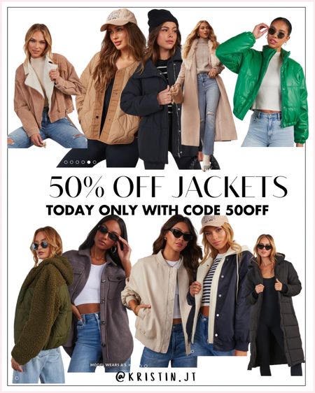 50% off jackets & outerwear 
#sale
#jacket
#blazer
#puffercoat
#holidaycoat
#giftsforher